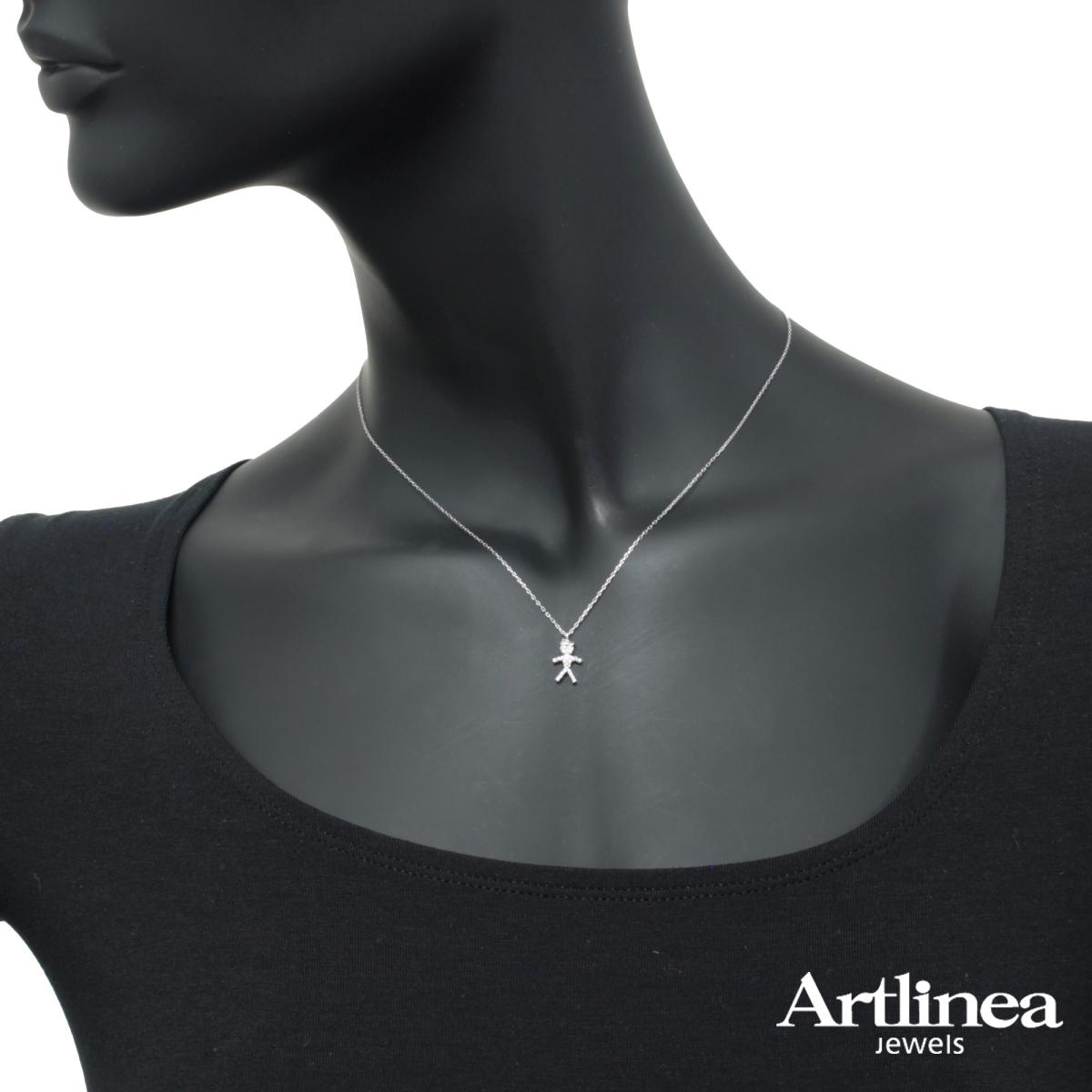 Colier Artlinea din aur alb cu diamante