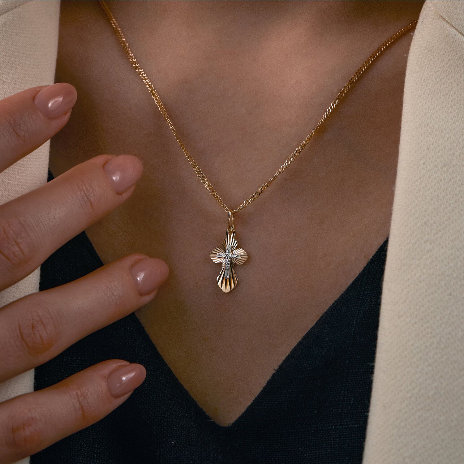 Combined gold Sokolov cross - image 3