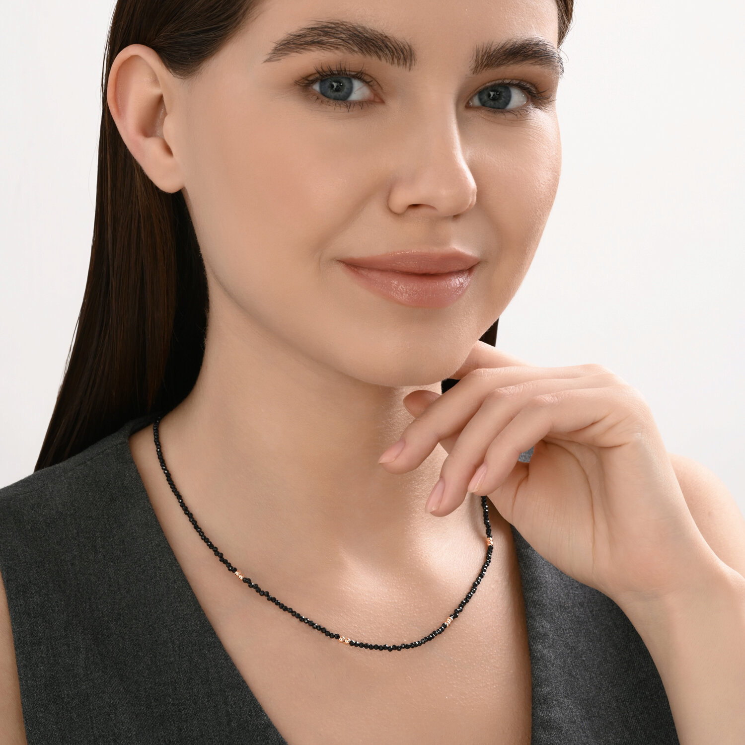 Colier Sokolov din aur cu spinel - image 4