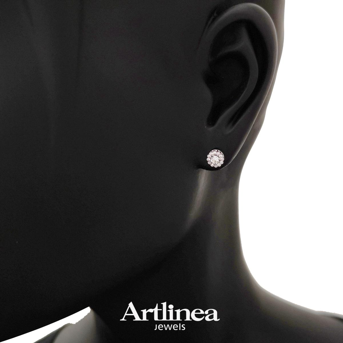 Cercei Artlinea din aur alb cu diamante - image 2