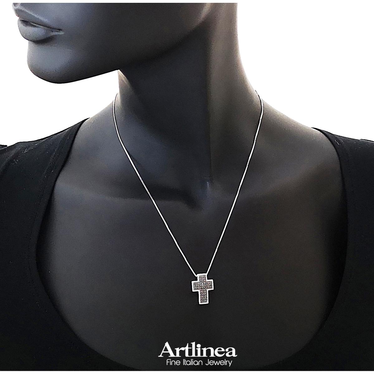 Colier Artlinea din aur alb cu diamante - image 2
