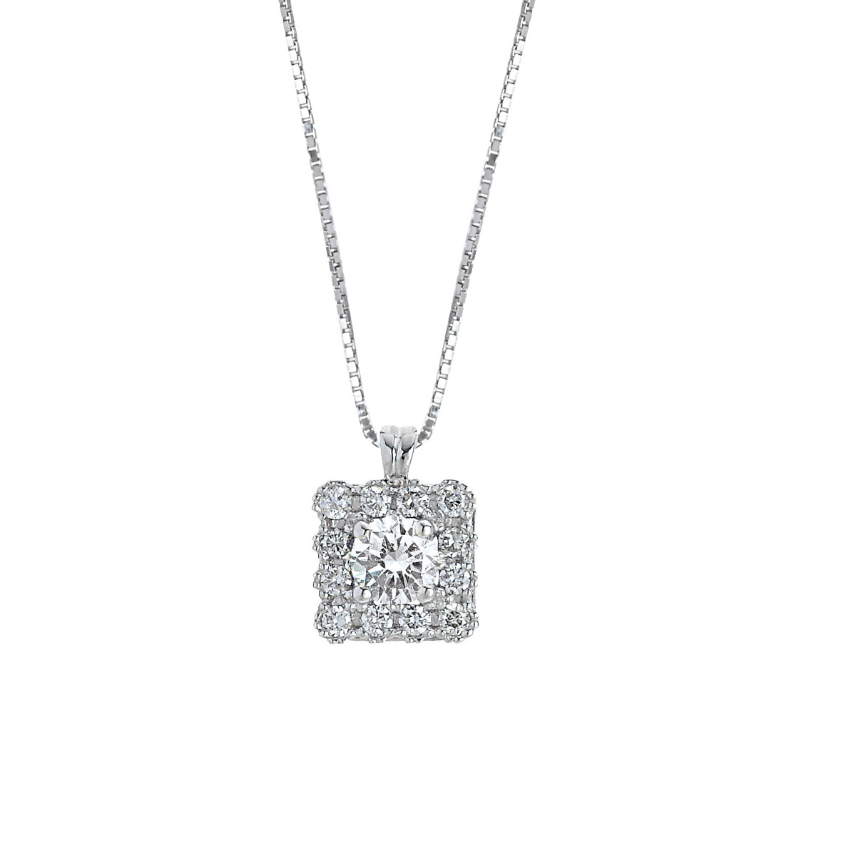 Colier Artlinea din aur alb cu diamante