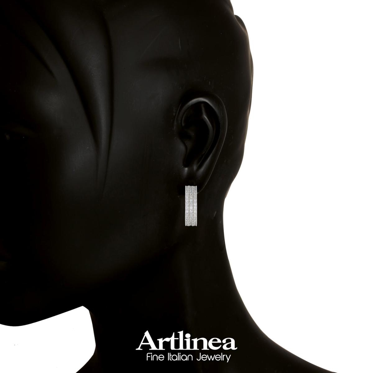 Cercei Artlinea din argint cu zirconiu - image 2