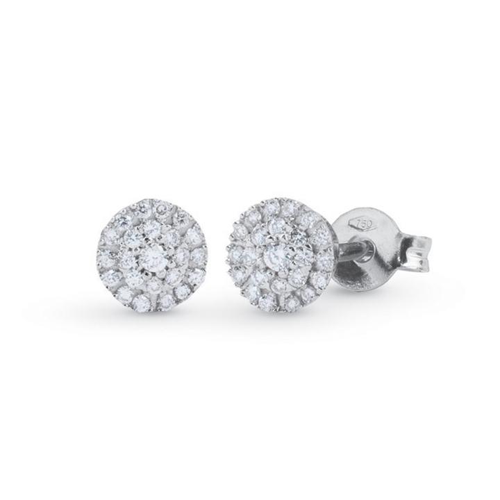 Artlinea white gold earrings with diamonds