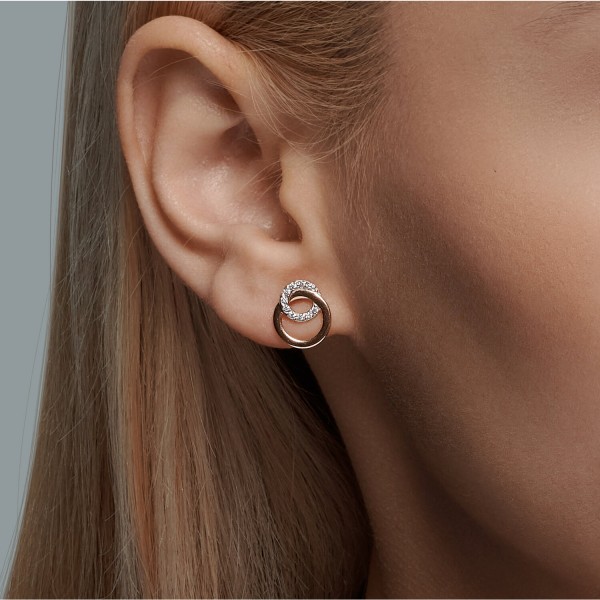 Sokolov gold earrings with zirconia - image 3