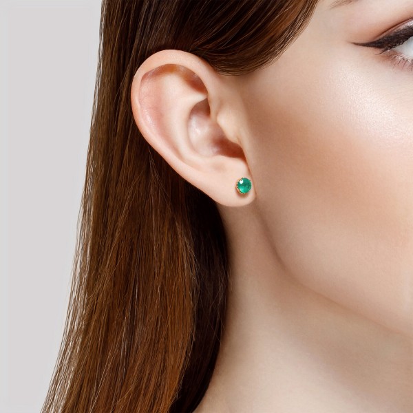 Sokolov gold earrings with agate - image 3